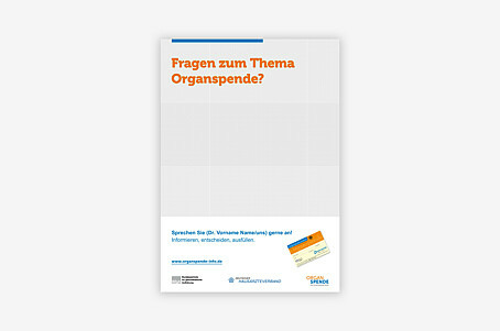 Ein Plakat für Hausärztinnnen und Hausärzte zum Aufhängen in der Praxis, das individualisierbar gestaltet werden kann.