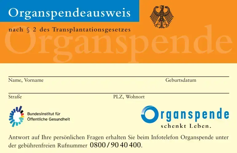 Organspendeausweis